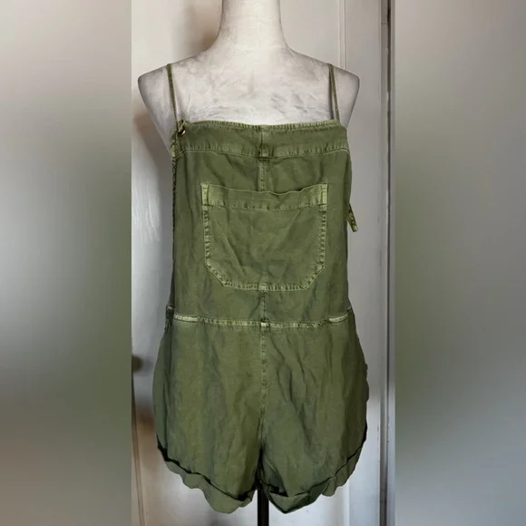 Billabong Casual Linen Romper Overall Beach Surf California Coastal Cowgirl - Picture 2 of 14